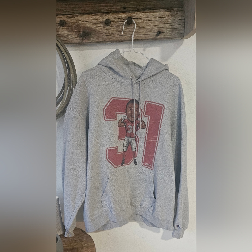 DAVID JOHNSON #31 ARIZONA CARDINAL HOODIE SIZE 2XL CHAMPION ECO AUTHENTIC